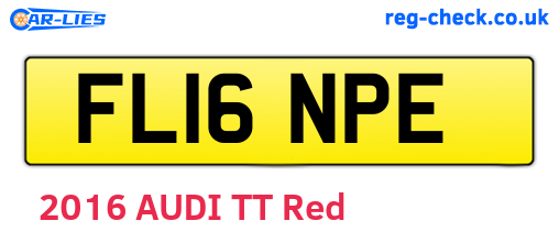 FL16NPE are the vehicle registration plates.