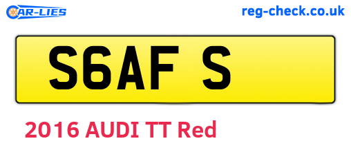 S6AFS are the vehicle registration plates.
