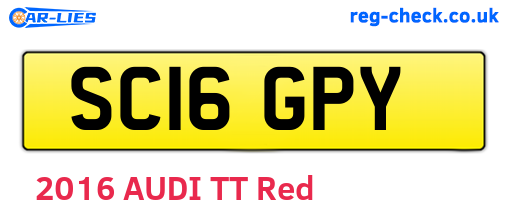 SC16GPY are the vehicle registration plates.
