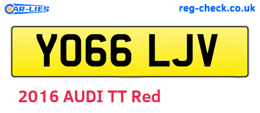 YO66LJV are the vehicle registration plates.