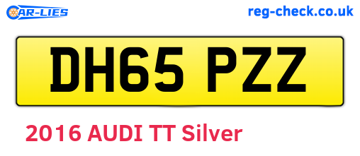 DH65PZZ are the vehicle registration plates.