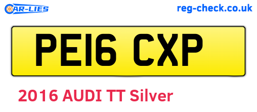 PE16CXP are the vehicle registration plates.