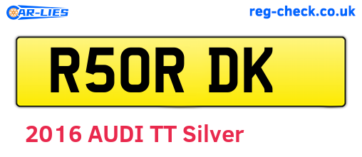 R50RDK are the vehicle registration plates.