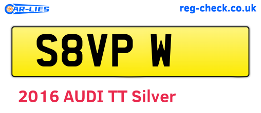 S8VPW are the vehicle registration plates.