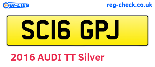 SC16GPJ are the vehicle registration plates.