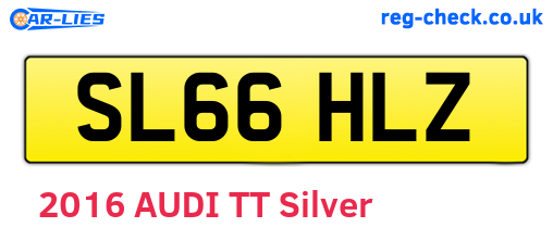 SL66HLZ are the vehicle registration plates.