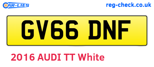 GV66DNF are the vehicle registration plates.
