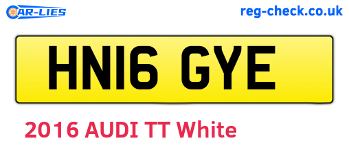 HN16GYE are the vehicle registration plates.