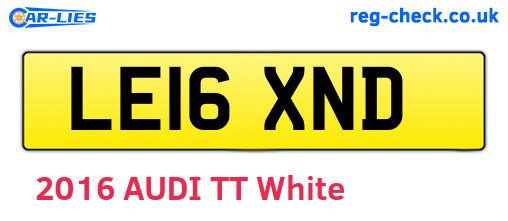 LE16XND are the vehicle registration plates.