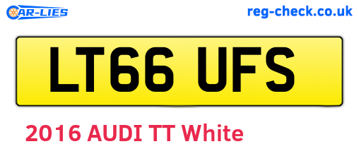 LT66UFS are the vehicle registration plates.