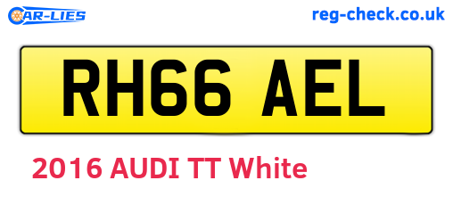 RH66AEL are the vehicle registration plates.