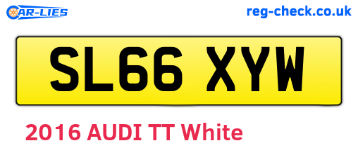 SL66XYW are the vehicle registration plates.