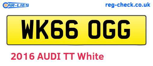 WK66OGG are the vehicle registration plates.