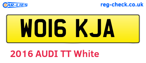 WO16KJA are the vehicle registration plates.