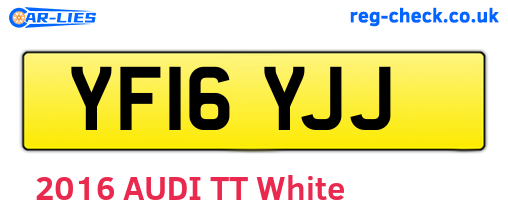 YF16YJJ are the vehicle registration plates.