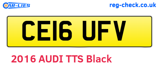 CE16UFV are the vehicle registration plates.