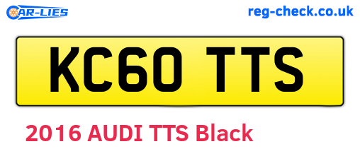 KC60TTS are the vehicle registration plates.