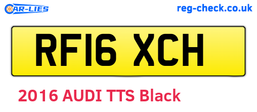 RF16XCH are the vehicle registration plates.