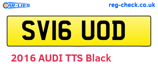SV16UOD are the vehicle registration plates.