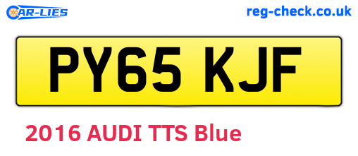 PY65KJF are the vehicle registration plates.