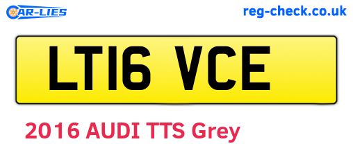 LT16VCE are the vehicle registration plates.
