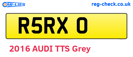 R5RXO are the vehicle registration plates.