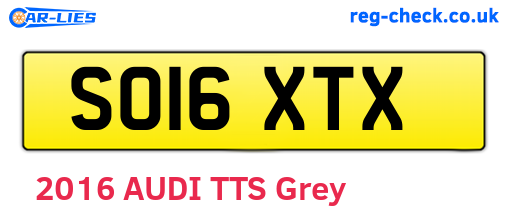 SO16XTX are the vehicle registration plates.