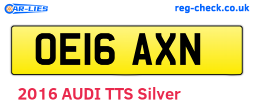OE16AXN are the vehicle registration plates.