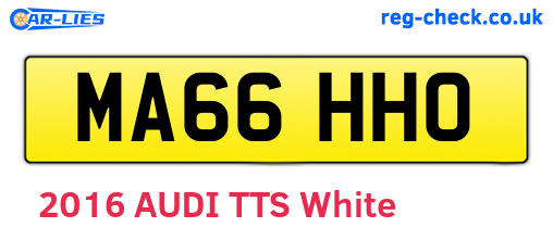 MA66HHO are the vehicle registration plates.