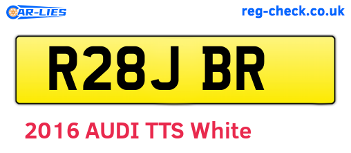 R28JBR are the vehicle registration plates.