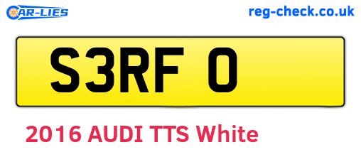 S3RFO are the vehicle registration plates.