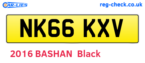 NK66KXV are the vehicle registration plates.