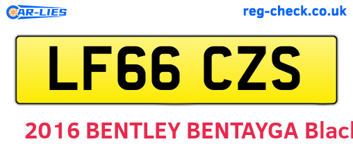 LF66CZS are the vehicle registration plates.