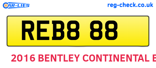 REB888 are the vehicle registration plates.