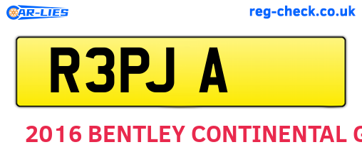 R3PJA are the vehicle registration plates.