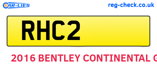 RHC2 are the vehicle registration plates.