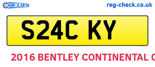 S24CKY are the vehicle registration plates.