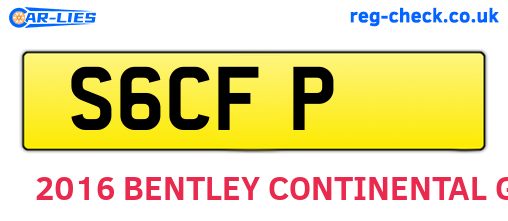 S6CFP are the vehicle registration plates.