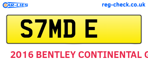 S7MDE are the vehicle registration plates.