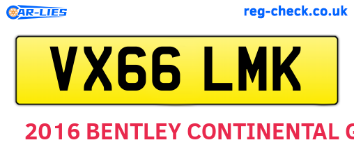 VX66LMK are the vehicle registration plates.
