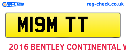 M19MTT are the vehicle registration plates.