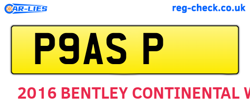 P9ASP are the vehicle registration plates.