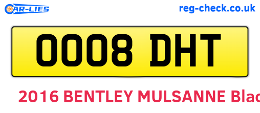 OO08DHT are the vehicle registration plates.