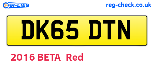 DK65DTN are the vehicle registration plates.