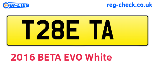 T28ETA are the vehicle registration plates.