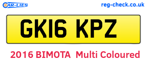 GK16KPZ are the vehicle registration plates.