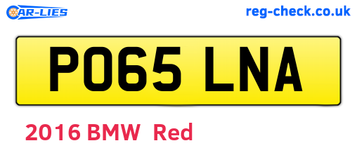 PO65LNA are the vehicle registration plates.