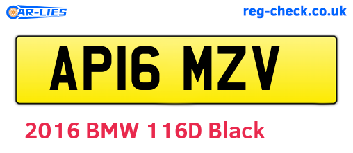 AP16MZV are the vehicle registration plates.