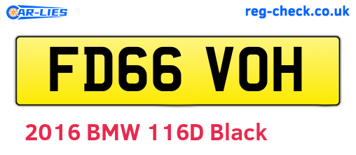FD66VOH are the vehicle registration plates.