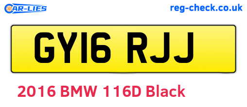 GY16RJJ are the vehicle registration plates.